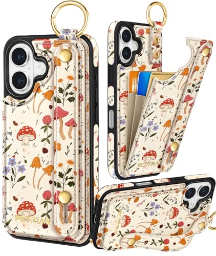 Petitian Schutzhülle für iPhone 16 Plus mit Brieftasche: Frauen und Mädchen, niedlich, ästhetisch, einzigartiges Design, Leder, Kreditkartenhalter, Kartenhalter, Ständer, Armband für iPhone 16 Plus Petitian Schutzhülle für iPhone 16 Plus mit Brieftasche: Frauen und Mädchen, niedlich, ästhetisch, einzigartiges Design, Leder, Kreditkartenhalter, Kartenhalter, Ständer, Armband für iPhone 16 Plus von Petitian