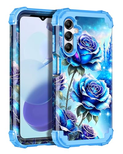 Petocase Schutzhülle für Galaxy A16 5G, leuchtet im Dunkeln, dreilagig, strapazierfähig, stoßfest, Hartplastik und weiche Silikon-Schutzhülle für Samsung Galaxy A16 5G, blaue Rose Petocase Schutzhülle für Galaxy A16 5G, leuchtet im Dunkeln, dreilagig, strapazierfähig, stoßfest, Hartplastik und weiche Silikon-Schutzhülle für Samsung Galaxy A16 5G, blaue Rose von Petocase