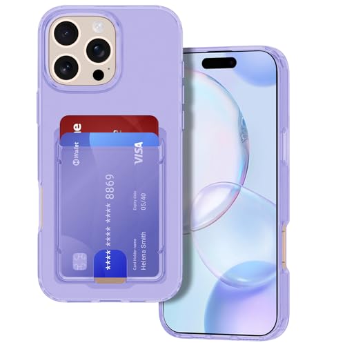 Petocase Schutzhülle für iPhone 16 Pro Max mit Kartenfächern, ultradünn, flexibel, TPU-Gel, Gummi, weiche Silikon-Schutzhülle für Apple iPhone 16 Pro Max, durchscheinendes Violett Petocase Schutzhülle für iPhone 16 Pro Max mit Kartenfächern, ultradünn, flexibel, TPU-Gel, Gummi, weiche Silikon-Schutzhülle für Apple iPhone 16 Pro Max, durchscheinendes Violett von Petocase