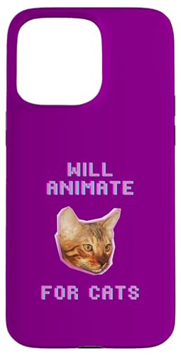 Animiert für Katzen, lustiger Katzenliebhaber, witziges Haustier Hülle für iPhone 15 Pro Max von Pets Co.