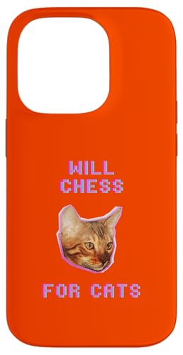 Will Chess For Cats Lustiges, schrulliges Katzen-Strategiespiel Hülle für iPhone 14 Pro von Pets Co.