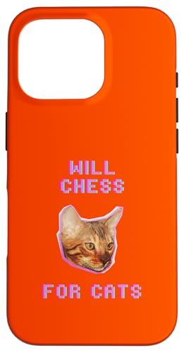 Will Chess For Cats Lustiges, schrulliges Katzen-Strategiespiel Hülle für iPhone 16 Pro von Pets Co.