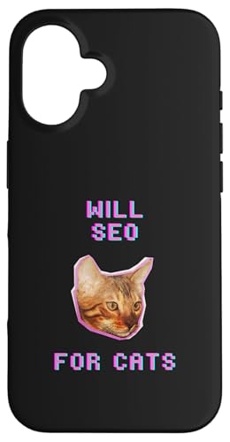 Will SEO For Cats Lustiger witziger Katzenliebhaber Humor Hülle für iPhone 16 Will SEO For Cats Lustiger witziger Katzenliebhaber Humor Hülle für iPhone 16 von Pets Co.