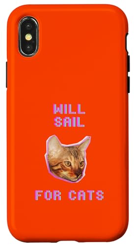 Will Sailing For Cats, lustiges nautisches Bootsabenteuer Hülle für iPhone X/XS von Pets Co.