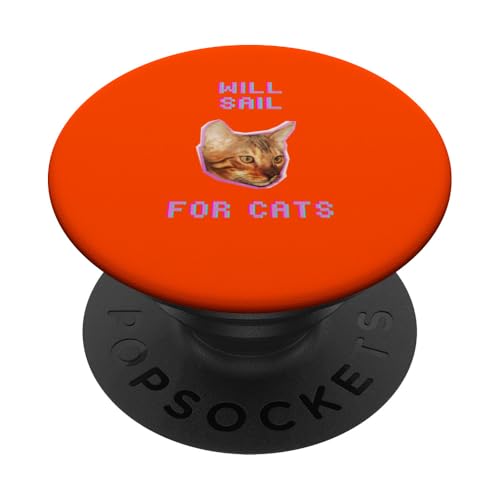 Will Sailing For Cats, lustiges nautisches Bootsabenteuer PopSockets Klebender PopGrip von Pets Co.