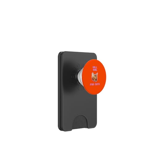 Will Sailing For Cats, lustiges nautisches Bootsabenteuer PopSockets PopWallet für MagSafe Will Sailing For Cats, lustiges nautisches Bootsabenteuer PopSockets PopWallet für MagSafe von Pets Co.