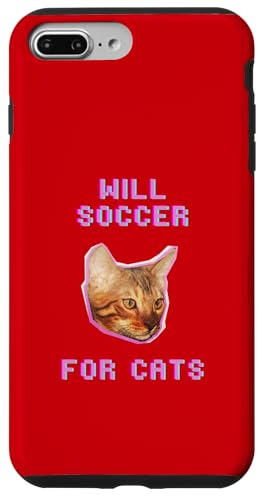 Will Soccer For Cats, lustiges Katzenfußballspiel Hülle für iPhone 7 Plus/8 Plus von Pets Co.