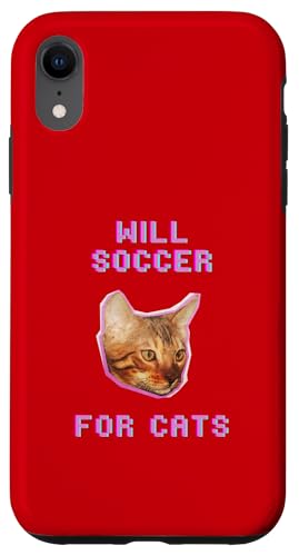 Will Soccer For Cats, lustiges Katzenfußballspiel Hülle für iPhone XR von Pets Co.