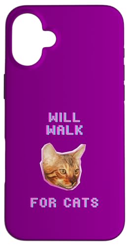 Will Walking For Cats, lustiger Spaziergänger für Katzenliebhaber Hülle für iPhone 16 Plus Will Walking For Cats, lustiger Spaziergänger für Katzenliebhaber Hülle für iPhone 16 Plus von Pets Co.