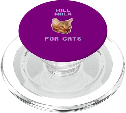 Will Walking For Cats, lustiger Spaziergänger für Katzenliebhaber PopSockets PopGrip für MagSafe von Pets Co.