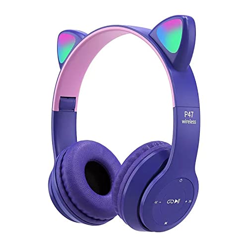Petyoung Over-Ear-Kopfhörer mit LED-Licht, Katzenohr-Gaming-Headset in Lila Petyoung Over-Ear-Kopfhörer mit LED-Licht, Katzenohr-Gaming-Headset in Lila von Petyoung