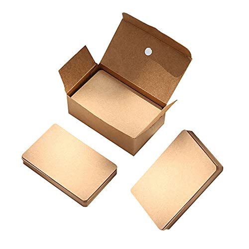 200 Stück Diy Visitenkarten, Diy Kraftpapier Karten, Blanko Kraftpapier Karten, Blanko Wort Karten, Lernkarten Memory Karten, Kraftpapier Karten, Für Diy Graffiti, Nachricht, Geschenkanhänger von Peuirre