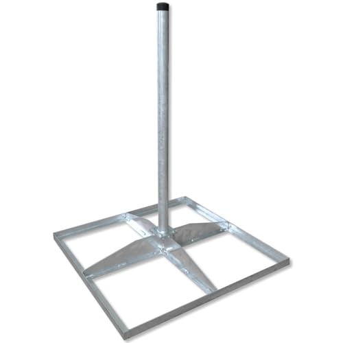 Peuser Flachdachständer 83 x 83 x 113 cm I SAT Ständer aus Stahl feuerverzinkt rostfrei I Plattenständer für Satelliten-Schüssel I Balkonständer für SAT-Antenne I geeignet für 8 Platten Peuser Flachdachständer 83 x 83 x 113 cm I SAT Ständer aus Stahl feuerverzinkt rostfrei I Plattenständer für Satelliten-Schüssel I Balkonständer für SAT-Antenne I geeignet für 8 Platten von Peuser
