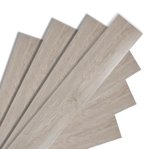 Peviasot PVC Bodenbelag Selbstklebend, 91,5cm x 15,2cm Dicke 1.5 mm Vinylboden Selbstklebende Vinyl Fliesen 5m²/35 Fliesen Bodenfliesen Rutschfest, Wasserfest Schneidbar (White Oak) von Peviasot