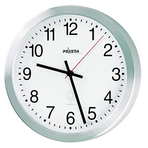 PEWETA Funkwanduhr weiß silber Aluminium, matt, Ø 40,0 cm PEWETA Funkwanduhr weiß silber Aluminium, matt, Ø 40,0 cm von Peweta