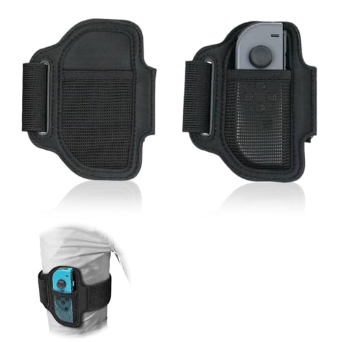 2 Stück Switch Leg Band, Elastische Beingurte, Verstellbarer Armbänder für Switch, Elastische Tanzbänder für Erwachsene und Kinder （Schwarz） von Peysaitr