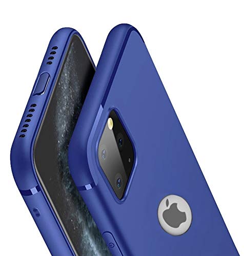 PfX Blau Matte Hülle geeignet für iPhone 11 Pro Special-Edition TPU Silikonhülle mit integriertem Staubschutz Ultra-Slim von PfX