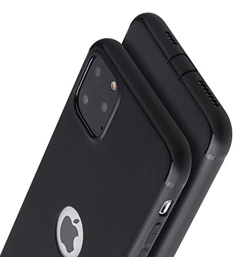 PfX Schwarz Matte Hülle geeignet für iPhone 11 Pro MAX Special-Edition TPU Silikonhülle mit integriertem Staubschutz Ultra-Slim von PfX