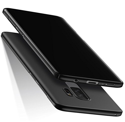PfX] Schwarz Matte Samsung Galaxy S9 Plus Special-Edition TPU Silikonhülle [Unterstützt Kabelloses Laden] Ultra-Slim (0,5mm Dicke), Perfekter Schutz vor Staub und Schmutz (Schwarz) von PfX