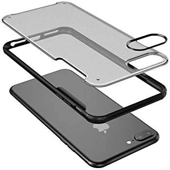 PfX] Schwarze Premium iPhone 8 / iPhone 7 Hybrid-Editon Hülle aus edlem Acryl mit weichem Silikonrand und edlem Aufdruck (Schwarz) von PfX