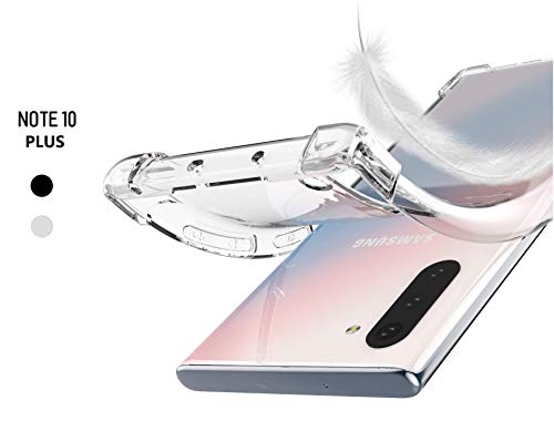 PfX Transparente Hülle aus Silikon geeignet für Samsung Galaxy Note 10 Plus [Unterstützt Kabelloses Laden] (Note 10 Plus, Transparent) von PfX