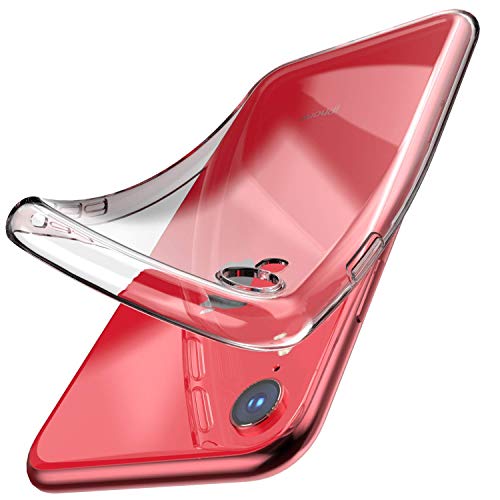 PfX] Transparente Hülle geeignet für iPhone XR [Unterstützt Kabelloses Laden] (6,1 Zoll) mit integriertem Staubschutz Ultra-Slim (0,5mm Dicke) (Transparent) von PfX