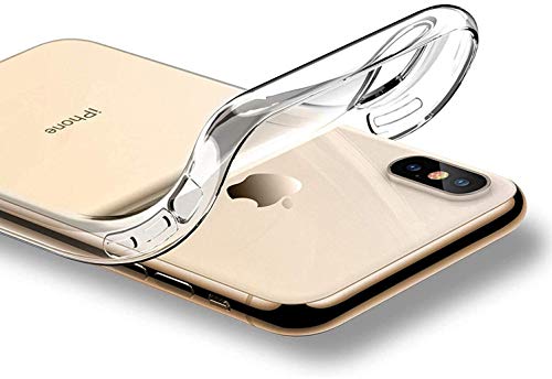 PfX iPhone XS Special-Edition TPU Silikonhülle mit integriertem Staubschutz Ultra-Slim (0,5mm Dicke), Perfekter Schutz vor Staub und Schmutzz (Transparent) von PfX