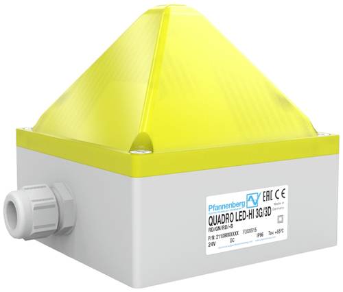 Pfannenberg Blitzleuchte LED QUADRO LED-HI-3G/3D HV YE 21108643009 Gelb Blitzlicht 230 V/AC von Pfannenberg