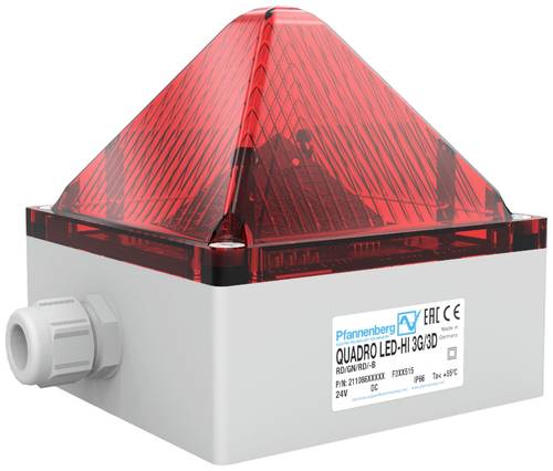 Pfannenberg Blitzleuchte LED QUADRO LED-HI-3G/3D LV RD 21108635009 Rot Blitzlicht 24 V/DC von Pfannenberg