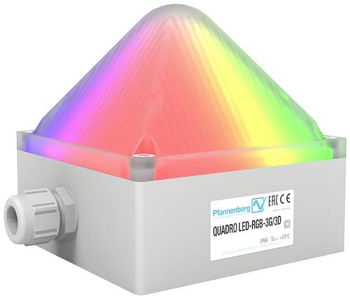 Pfannenberg Blitzleuchte LED QUADRO LED-RGB-3G/3D HV 21109648009 Weiß Blitzlicht 230 V/AC von Pfannenberg