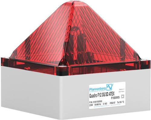 Pfannenberg Blitzleuchte QUADRO F12-3G/3D 230 AC RD 21041105008 Rot Rot 230 V/AC von Pfannenberg