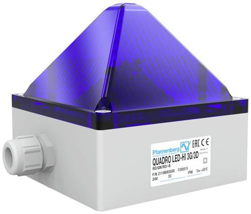 Pfannenberg Blitzleuchte QUADRO LED-HI 3G/3D 21108637009 Blau Blau 24 V/DC von Pfannenberg