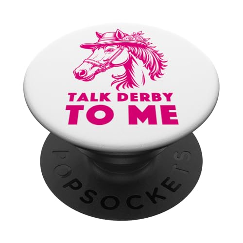 Talk Derby To Me Outfit Pferderennen Spruch Outfit Pferde PopSockets Klebender PopGrip von Pferde Trabrennbahn Pferderennsport Traber Pferd