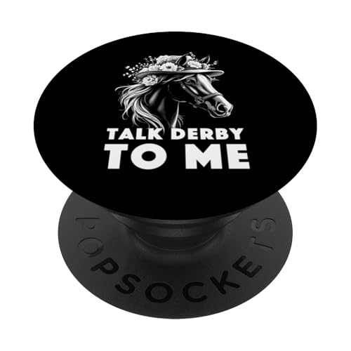 Talk Derby To Me Outfit Pferderennen Spruch Outfit Pferde PopSockets Klebender PopGrip von Pferde Trabrennbahn Pferderennsport Traber Pferd