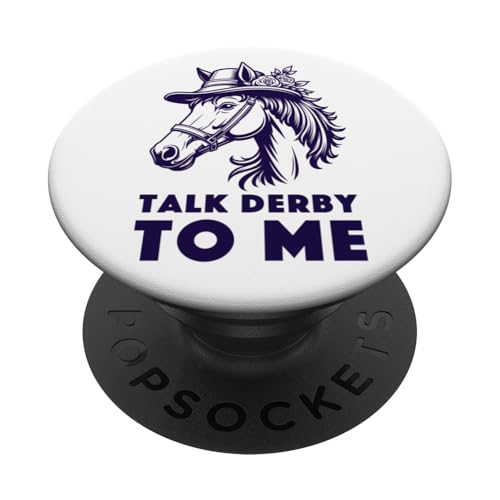 Talk Derby To Me Outfit Pferderennen Spruch Outfit Pferde PopSockets Klebender PopGrip von Pferde Trabrennbahn Pferderennsport Traber Pferd