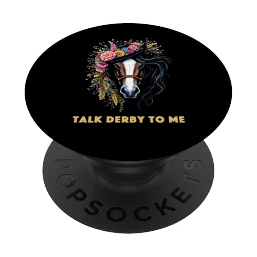 Talk Derby To Me Outfit Pferderennen Spruch Outfit Pferde PopSockets Klebender PopGrip von Pferde Trabrennbahn Pferderennsport Traber Pferd