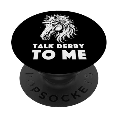 Talk Derby To Me Outfit Pferderennen Spruch Outfit Pferde PopSockets Klebender PopGrip von Pferde Trabrennbahn Pferderennsport Traber Pferd