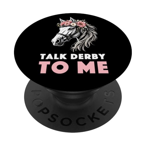 Talk Derby To Me Outfit Pferderennen Spruch Outfit Pferde PopSockets Klebender PopGrip von Pferde Trabrennbahn Pferderennsport Traber Pferd