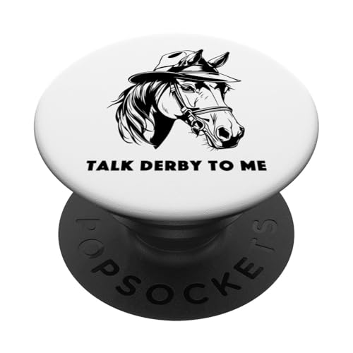 Talk Derby To Me Outfit Pferderennen Spruch Outfit Pferde PopSockets Klebender PopGrip von Pferde Trabrennbahn Pferderennsport Traber Pferd