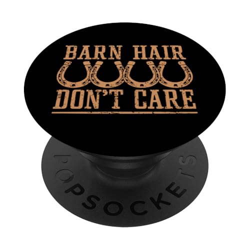 Stallhaare? Na und! Lustiges Design für Reiterinnen PopSockets Klebender PopGrip von Pferdemädchen Style