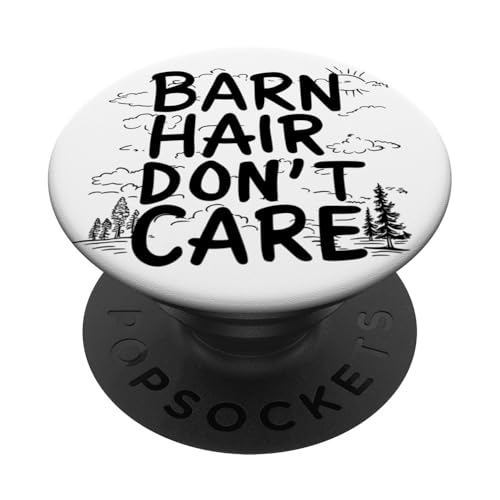 Stallhaare? Na und! Lustiges Design für Reiterinnen PopSockets Klebender PopGrip von Pferdemädchen Style