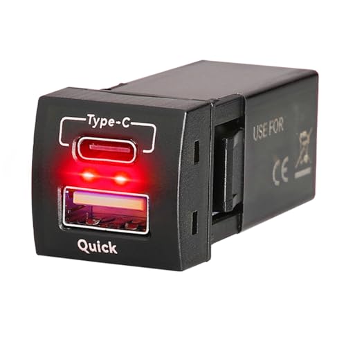 Pffiocix Auto Power Schnellladekopf mit LED-Licht Intelligente Chip-Schutz für Mobile Pffiocix Auto Power Schnellladekopf mit LED-Licht Intelligente Chip-Schutz für Mobile von Pffiocix