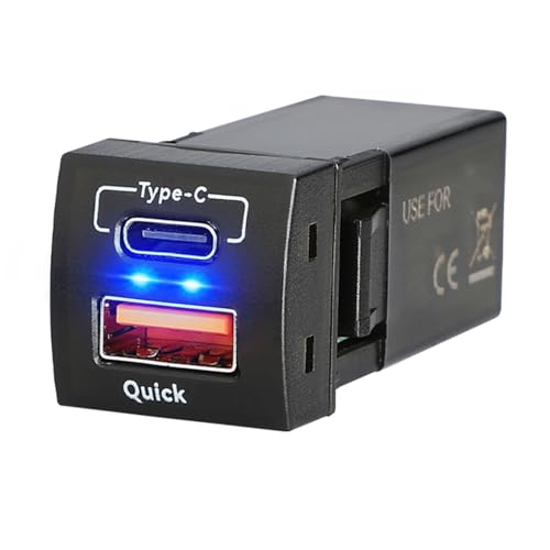 Pffiocix Auto Power Schnellladekopf mit LED-Licht Intelligente Chip-Schutz für Mobile Pffiocix Auto Power Schnellladekopf mit LED-Licht Intelligente Chip-Schutz für Mobile von Pffiocix
