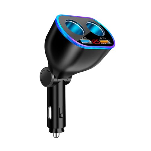 Pffiocix Blau LED Digital Auto Aufladen Doppel USB mit/USB C Schnellladeadapter mit LED-Licht für Handys Tablets Pffiocix Blau LED Digital Auto Aufladen Doppel USB mit/USB C Schnellladeadapter mit LED-Licht für Handys Tablets von Pffiocix