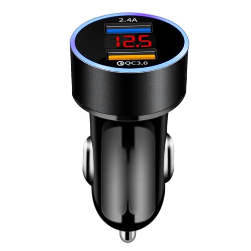Pffiocix Full Protocols Kfz-Ladeadapter mit Display, 2,4 A, Aluminium, Metall, Digitalanzeige, USB-Auto Pffiocix Full Protocols Kfz-Ladeadapter mit Display, 2,4 A, Aluminium, Metall, Digitalanzeige, USB-Auto von Pffiocix