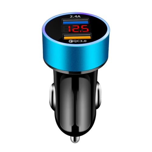 Pffiocix Full Protocols Kfz-Ladeadapter mit Display, 2,4 A, Aluminium, Metall, Digitalanzeige, USB-Auto Pffiocix Full Protocols Kfz-Ladeadapter mit Display, 2,4 A, Aluminium, Metall, Digitalanzeige, USB-Auto von Pffiocix