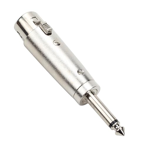 Pffiocix Professioneller 6,35 mm auf 3-poliger Adapter, 1/4-Zoll-1-K-Stecker auf 3-polige Buchse, Adapter für Sound-Ausrüstung Pffiocix Professioneller 6,35 mm auf 3-poliger Adapter, 1/4-Zoll-1-K-Stecker auf 3-polige Buchse, Adapter für Sound-Ausrüstung von Pffiocix