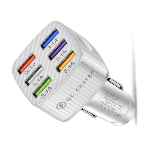 Pffiocix Quick Charging3.0 30W Autoladeadapter, 6-Port Autoladegerät für Zigaretten USB Auto Aufladen Schnellladung Pffiocix Quick Charging3.0 30W Autoladeadapter, 6-Port Autoladegerät für Zigaretten USB Auto Aufladen Schnellladung von Pffiocix