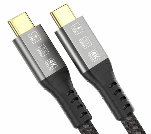 PfirstDa USB C zu USB C Kabel 100W (2.0m), USB Typ-C 3.2 Gen2x2 Kabel, unterstützt 20Gbps Daten und 4K@60Hz Videoübertragung für PS5, Laptops, Mobiltelefone, Hubs, Dockingstationen(1.0m) von PfirstDa