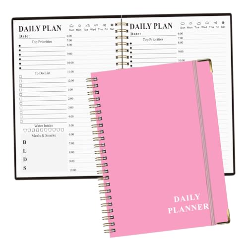 Pfjsseey Daily Planer A5 undatiertes Spiralnotizbuch 81 Blätter 8, 5 x 6 Zoll DO DO LISTE NOTABE Pfjsseey Daily Planer A5 undatiertes Spiralnotizbuch 81 Blätter 8, 5 x 6 Zoll DO DO LISTE NOTABE von Pfjsseey